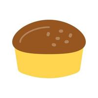 Scone Bread Flat Multicolor Icon vector