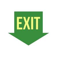 Exit Flat Multicolor Icon vector