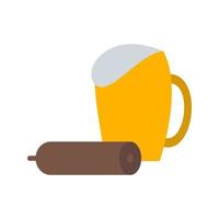 Food and Beer Flat Multicolor Icon vector