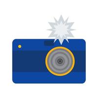 Camera Clicks Flat Multicolor Icon vector