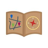 Directions Book Flat Multicolor Icon vector