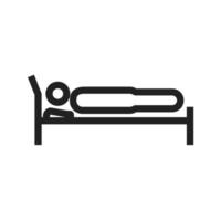 Sleeping Line Icon vector