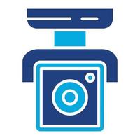 Security Camera Glyph Two Color Icon vector