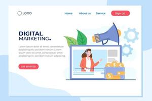 Agency and digital marketing concept. Social media for web. Can use for web banner, infographics, hero images. Flat illustration isolated on white background. vector