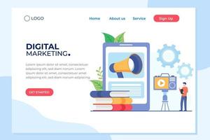 Agency and digital marketing concept. Social media for web. Can use for web banner, infographics, hero images. Flat illustration isolated on white background.