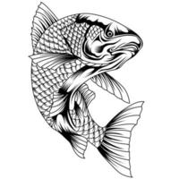 Redfish Fishing Logo Template. Fresh and Unique Redfish aka Reddrum fish Jump out of the water. Great to use as your Redfish Fishing Activity vector