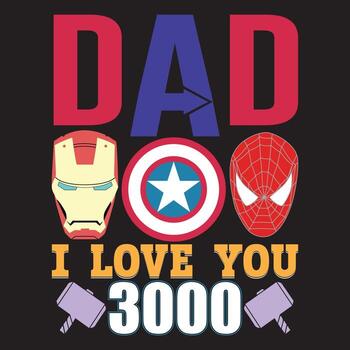 diseño de camiseta del día del padre con vector personalizado del elemento del día del padre