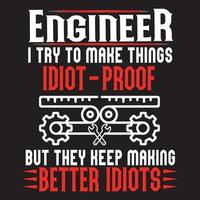 Mechanical T shirt design with custom vector