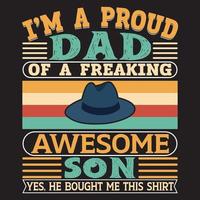 Father day t shirt design with custom vector of father day element