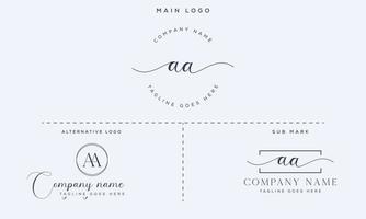 Initial handwriting signature logo premium vector. Hand lettering for designs vector