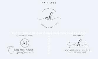 Initial handwriting signature logo premium vector. Hand lettering for designs vector