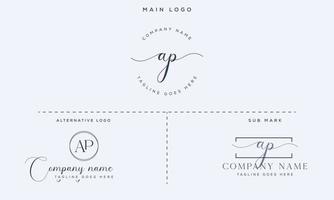 Initial handwriting signature logo premium vector. Hand lettering for designs vector