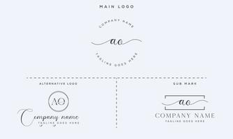 Initial handwriting signature logo premium vector. Hand lettering for designs vector