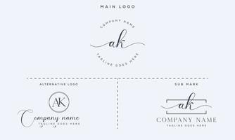 Initial handwriting signature logo premium vector. Hand lettering for designs vector