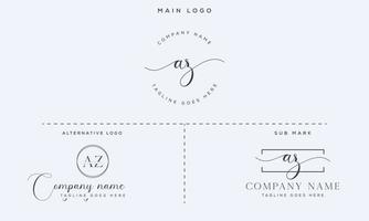 Initial handwriting signature logo premium vector. Hand lettering for designs vector