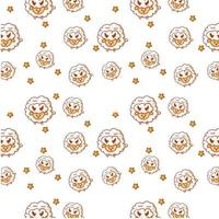 seamless pattern sheep and star vector