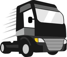 Vector illustration transportation head truck