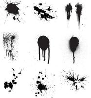 Spray Paint Vector Set Elements isolated to white background