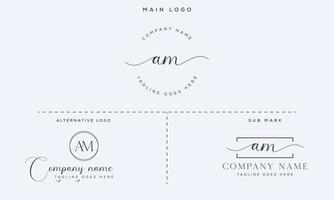 Initial handwriting signature logo premium vector. Hand lettering for designs vector