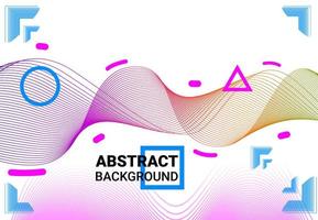 abstract background with curved lines and circles vector