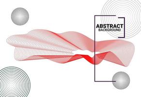 abstract background with curved lines and circles vector