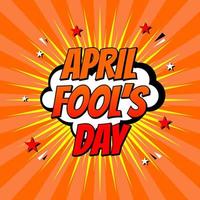 Happy April Fool's Day with colorful hat illustration concept and abstract background vector