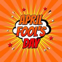 Happy April Fool's Day with colorful hat illustration concept and abstract background vector