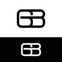 plantilla de diseño de logotipo inicial de monograma de letra gb gb bg. Adecuado para deportes generales, fitness, construcción, finanzas, empresas, negocios, tiendas corporativas, prendas de vestir en un diseño de logotipo de estilo moderno y sencillo. vector