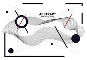 abstract background with curved lines and circles vector