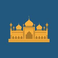 Islamic mosque flat design as a symbol in the month of Ramadan vector