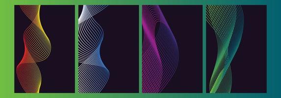 abstract background with curved lines and circles vector