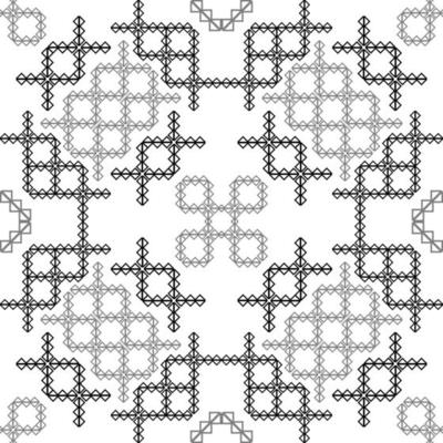 black white asian zig zag geometric pattern
