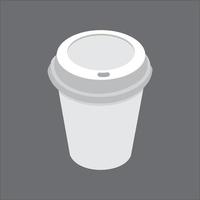 Isolated coffee cup on gray background vector