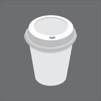 Isolated coffee cup on gray background vector