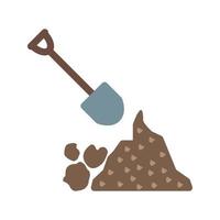 Debris Management Flat Multicolor Icon vector