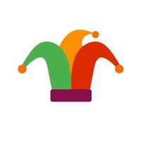 Fool's Hat Flat Multicolor Icon vector