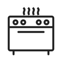 Stove Line Icon vector