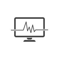 Computer monitor logo vector