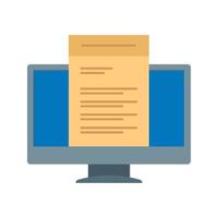 Online Lectures Flat Multicolor Icon vector