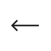 Left Arrow Line Icon vector