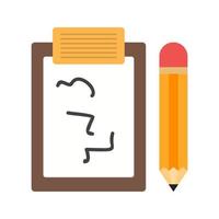 Notepad Flat Multicolor Icon vector