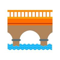 Puente plano icono multicolor vector