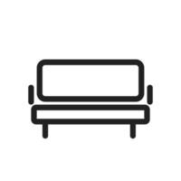 Sofa Line Icon vector