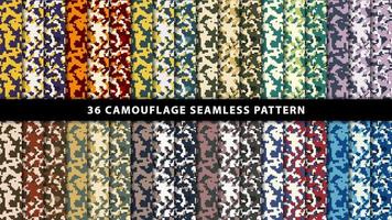 Collection military and army camouflage seamless pattern vector