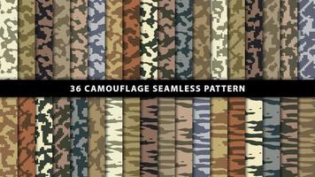 Collection military and army camouflage seamless pattern vector