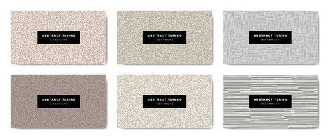 Collection of turing abstract seamless background vector