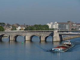 The city of Maastricht at the river Maas in the netherlands photo