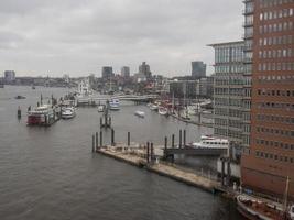 the city of Hamburg at the river elbe photo