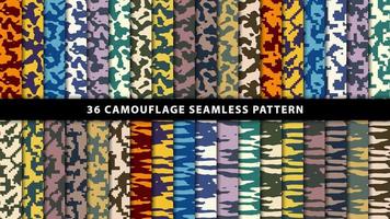 Collection military and army camouflage seamless pattern vector