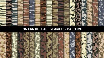 Collection military and army camouflage seamless pattern vector